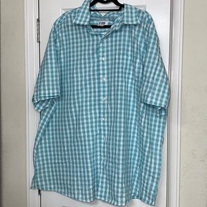 Seersucker check button down